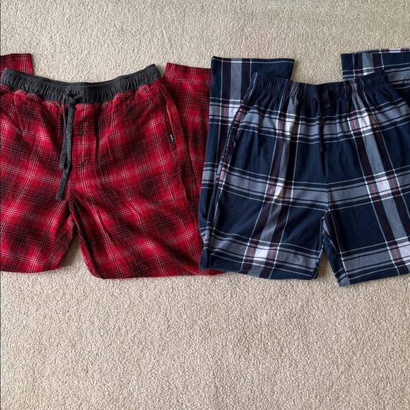 Eddie Bauer Other - Eddie Bauer & Perry Ellis Lounge Red & Blue Plaid Pants